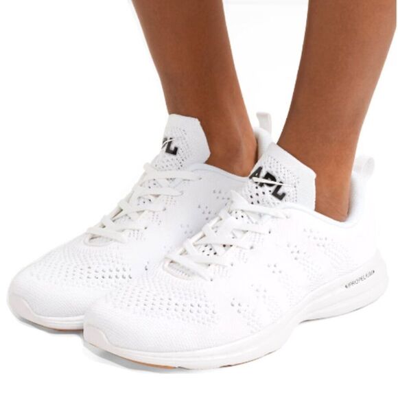 APL - Women’s “TechLoom Pro” Running Shoe in White/Black/Gum - Size 11, White - Picture 1 of 15